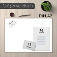 Blanko Schreibtischunterlage I DIN A2 I 40 Blatt I aus Papier zum Abreißen I Skizzenblock I zum Beschreiben und Bemalen I Zeichenblock I Papierunterlage I Bastelunterlage I FSC I XL-Malblock I dv194