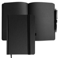 Notizbuch mit schwarzen Seiten