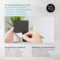 Timr 4 Monate Ersatz Kalendarium 2027 und 2028 magnetisch I Für Tischkalender aus Edelstahl in gebürsteter Optik Geschenkidee für Freunde Familie I tr233