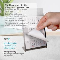 Timr 4 Monate Ersatz Kalendarium 2027 und 2028 magnetisch I Für Tischkalender aus Edelstahl in gebürsteter Optik Geschenkidee für Freunde Familie I tr233