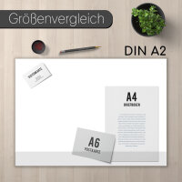 younikat Schreibtischunterlage Blanko mit Schutzleiste I DIN A2 I 40 Blatt I aus Papier zum beschreiben unbedruckt I für Notizen im Büro mit Kantenschutz I dv520