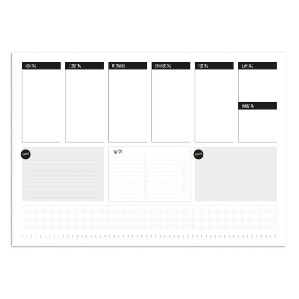 1 Schreibtisch-Unterlage To-do schlicht I dv288