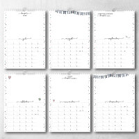 Bastelkalender im Konfetti Design I DIN A4 I undatiert  Fotokalender Geburtstagskalender ohne Jahr I zum Basteln, Malen für Fotos DIY I dv_700