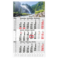 3-Monatskalender 2024 Bergsee Jahreskalender 30 x 53 cm...