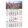 3-Monatskalender 2024 Lavendel I Wandkalender 3 Monate Einblatt I 30 x 49 cm I mehrsprachig Jahresplaner mit Schieber I tr_191