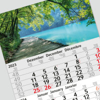 3-Monatskalender 2024 See I Wandkalender 3 Monate Einblatt I 30 x 49 cm I mehrsprachig Jahresplaner mit Schieber I Kroatien I tr_195
