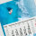 3-Monatskalender 2024 Segelboot I Wandkalender 3 Monate I 33 x 70 cm I mehrsprachig Jahresplaner mit Schieber Mehrblatt-Kalender I tr_176